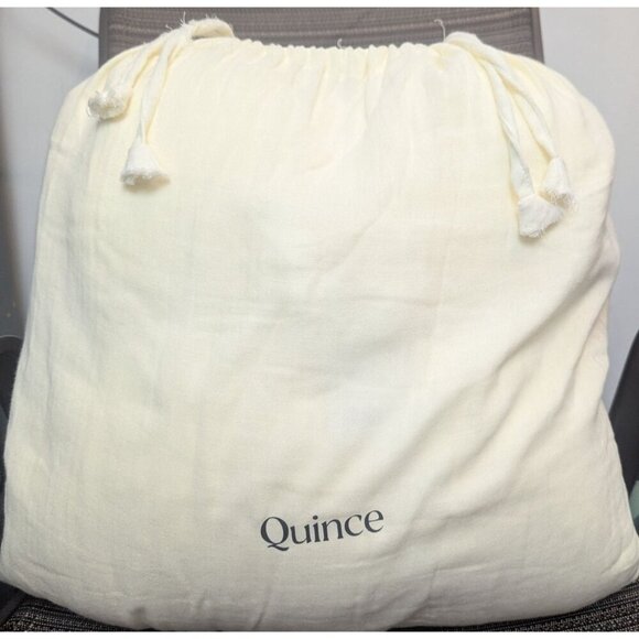 Quince 100% Organic Airy Cotton Gauze Duvet Cover Set 3PC Ivory Size King -NEW- - Picture 2 of 7